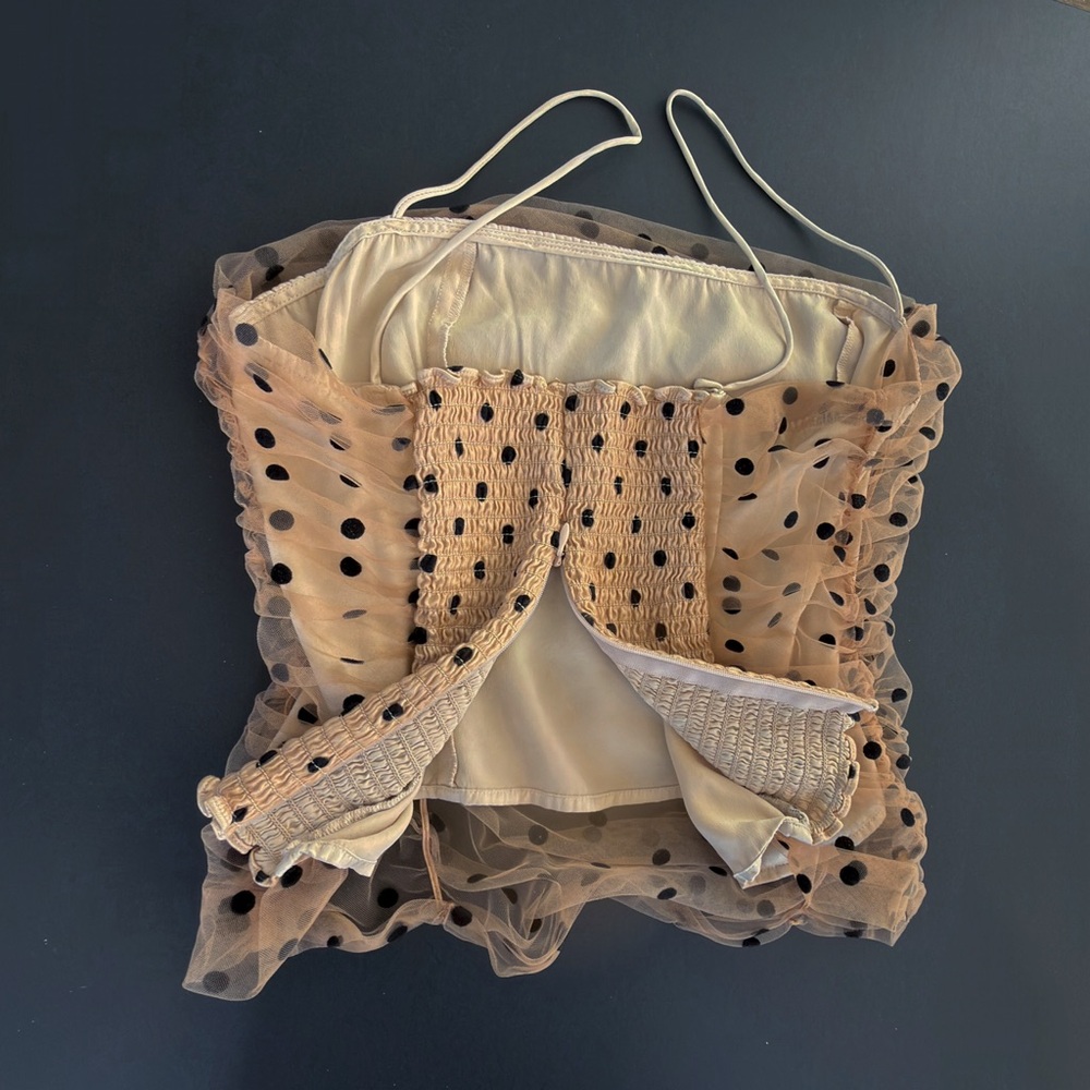 Reformation Amber Top Size 10 Swiss Dot - Picture 9 of 13